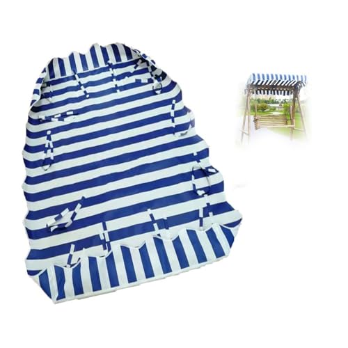 ZIUSFAC Gartenschaukel Ersatzdach Hollywoodschaukel Dachbezug 600D Polyester Wasserdicht Schaukel Abdeckung 2-3 Sitzer Dachplane Für Garten-Schaukel(Blue,190x132cm/75x52in) von ZIUSFAC