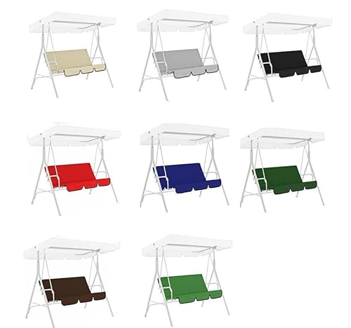 ZIUSFAC Hollywoodschaukel Auflage Ersatzteile Hollywoodschaukel Sitzbezug 150cm Ersatz Gartenstuhl Sitzbezug Oxford Gewebe Wasserdicht Sitzfläche Für 2&3 Sitzer Schaukelsitzbezug(Red) von ZIUSFAC