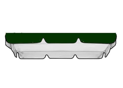ZIUSFAC Hollywoodschaukel Baldachin Ersatz Gartenschaukel Dachplane 3 Sitzer Hängematte Ersatzabdeckung 164×114cm 190×132cm Hollywoodschaukel Dachbezug(Dark green,195x125cm/77x49in) von ZIUSFAC