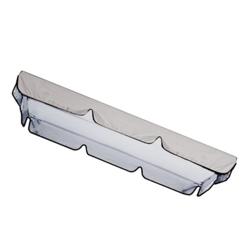 ZIUSFAC Hollywoodschaukel Baldachin Ersatz Gartenschaukel Dachplane 3 Sitzer Hängematte Ersatzabdeckung 164×114cm 190×132cm Hollywoodschaukel Dachbezug(Gray,190x132cm/75x52in) von ZIUSFAC