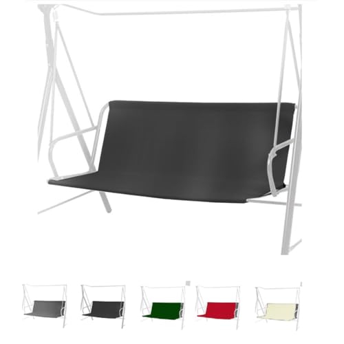 ZIUSFAC Hollywoodschaukel Sitzfläche Ersatz Gartensitzbezug Für Schaukelstuhl Hollywoodschaukel Sitzbezug 138cm 148cm Ersatz Schaukelsitzbezug Gartenschaukel Sitzbezüge(Black,115x48cm-45x19in) von ZIUSFAC