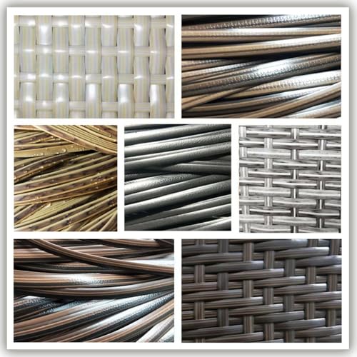 ZIUSFAC Kunststoff Korbgeflecht Rattan-Reparaturmaterial Gartenmöbel Weben Material Synthetische Weiden-Reparaturmaterial Für Rattanstuhl Tisch(Embossed Coffee) von ZIUSFAC