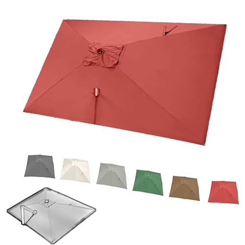 ZIUSFAC Quadratisch Sonnenschirm-Stoffbezug Ampelschirm Ersatz Abdeckung 2.5×2.5 3×3 Sonnenschirm Ersatzbezug Terrassenschirm Stoff Ersatzdach(Burgundy,2.5x2.5m (8.2x8.2ft)) von ZIUSFAC