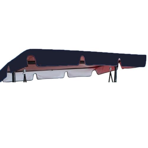 ZIUSFAC Schaukel Dachplane Gartenschaukel Ersatzdach Hollywoodschaukel Dachbezug 3 Sitzer 210D Oxford-Stoff Sonnendach Baldachin 190×120cm 210×145cm(Black,142x120cm/56x47in) von ZIUSFAC