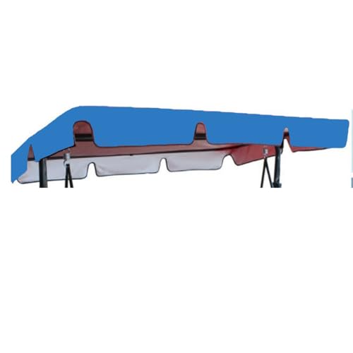 ZIUSFAC Schaukel Dachplane Gartenschaukel Ersatzdach Hollywoodschaukel Dachbezug 3 Sitzer 210D Oxford-Stoff Sonnendach Baldachin 190×120cm 210×145cm(Blue,190x132cm/75x52in) von ZIUSFAC