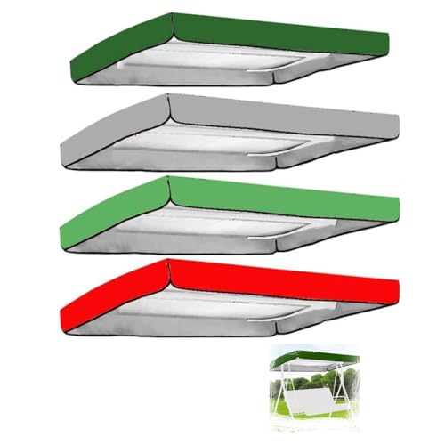 ZIUSFAC Schaukelüberdachung 2 Sitzer 191×120cm Gartenschaukel Ersatzdach Sonnendach Hollywoodschaukel Dachbezug Hängematte Ersatzabdeckung(Dark green,213x122cm/83.8x48in) von ZIUSFAC