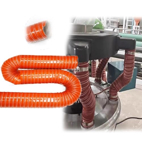 ZIUSFAC Silikon-Kanalschlauch Rot Automobil-Luftkanalschlauch Kanalschlauch Flexibel Wasserschlauch Trockner Lüftungsschlauch Isolierter Lufteinlassrohr Für Garage Fabriken(6m/19.6ft,140mm-5 1/2in) von ZIUSFAC