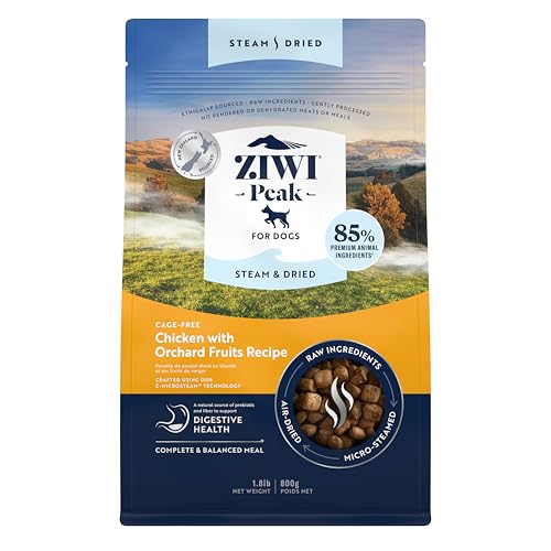 ZIWI Peak Steam & Dried Käfigfreies Huhn mit Obstgartenfrüchten 800g - proteinreiches, getreidefreies Hundefutter trocken, rohes Hundefutter Alternative ZIWI Peak Steam & Dried Käfigfreies Huhn mit Obstgartenfrüchten 800g - proteinreiches, getreidefreies Hundefutter trocken, rohes Hundefutter Alternative von ZIWI