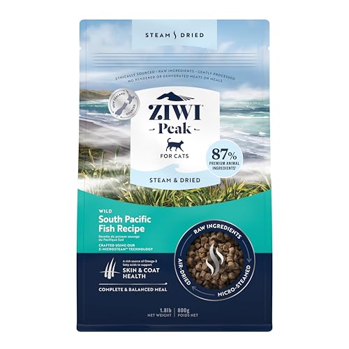 ZIWI Peak Steam & Getrockneter Wild-Südseefisch, 800 g – Natürliches, proteinreiches Katzenfutter trocken, rohe Alternative & Getreidefreies Komplett-Trockenfutter für Katzen ZIWI Peak Steam & Getrockneter Wild-Südseefisch, 800 g – Natürliches, proteinreiches Katzenfutter trocken, rohe Alternative & Getreidefreies Komplett-Trockenfutter für Katzen von ZIWI