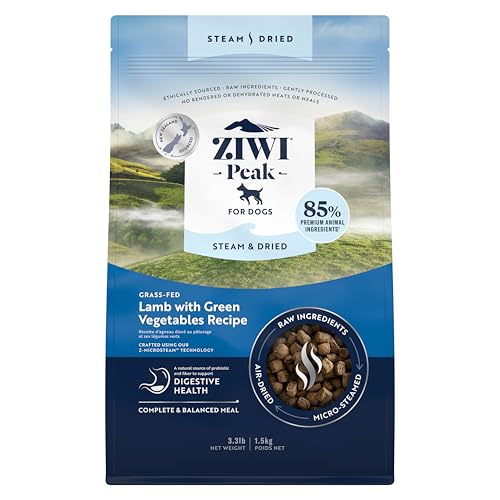 ZIWI Peak Steam & Getrocknetes Grasfutter Lamm mit grünem Gemüse, 1,5 kg - proteinreiches, getreidefreies Hundefutter trocken, rohes Hundefutter Alternative ZIWI Peak Steam & Getrocknetes Grasfutter Lamm mit grünem Gemüse, 1,5 kg - proteinreiches, getreidefreies Hundefutter trocken, rohes Hundefutter Alternative von ZIWI