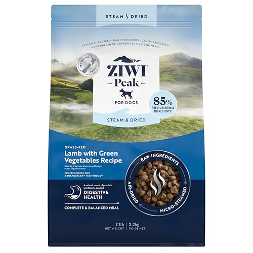 ZIWI Peak Steam & Getrocknetes Grasfutter Lamm mit grünem Gemüse, 3,2 kg - proteinreiches, getreidefreies Hundefutter trocken, rohes Hundefutter Alternative ZIWI Peak Steam & Getrocknetes Grasfutter Lamm mit grünem Gemüse, 3,2 kg - proteinreiches, getreidefreies Hundefutter trocken, rohes Hundefutter Alternative von ZIWI