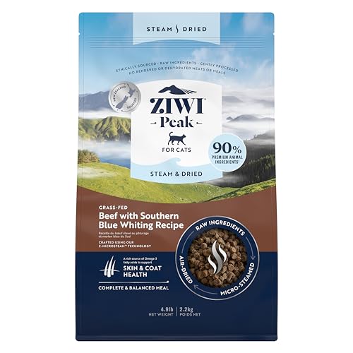 ZIWI Peak Steam & Getrocknetes Grasrind mit Southern Blue Whiting, 2,2 kg – Natürliches, proteinreiches Katzenfutter trocken, rohe Alternative & getreidefreies komplettes Trockenfutter für Katzen ZIWI Peak Steam & Getrocknetes Grasrind mit Southern Blue Whiting, 2,2 kg – Natürliches, proteinreiches Katzenfutter trocken, rohe Alternative & getreidefreies komplettes Trockenfutter für Katzen von ZIWI