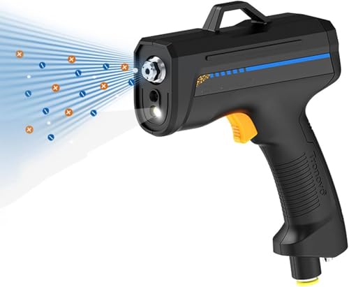 ZIXIAOS Ionisierungsluftpistole, Antistatikpistole, Hand-Antistatikpistole Mit Stauberkennungslicht Und Infrarotlicht, Alarmfunktion, Hakenfunktion, Hocheffiziente Ionenluftpistole,Pulse von ZIXIAOS