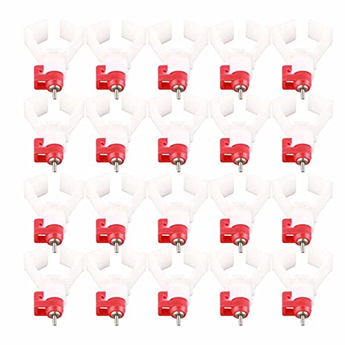 20pcs Quadratröhre Automatische Geflügeltrinker Edelstahl Hähnchen -Trinknippelfarmzubehör Accessoires von ZIXINNKC