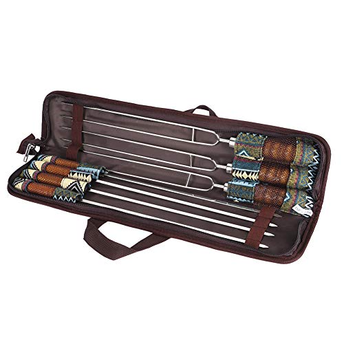 Edelstahl BBQ-Gabel-Set SICHERE Roasting Stick Grilling Utensil Camping Outdoor von ZIXINNKC