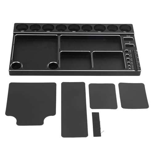 RC -Schraubendreher -Werkzeuglagerregal Magnetic Aluminium Legierung Organizer Werkzeughalter für RC -Autowartung (Schwarz) von ZIXINNKC