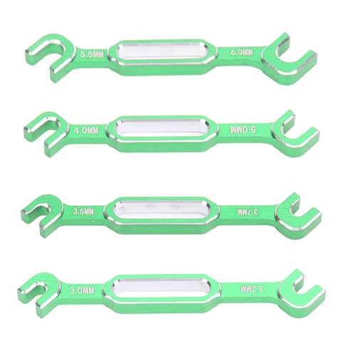 RC -Spannschlossschlüssel -Wall -Aluminium -Legierungsreparatur -Kit 3.0 3.2 3.5 3.7 4.0 5,0 5,5 6,0 mm (Grün) von ZIXINNKC