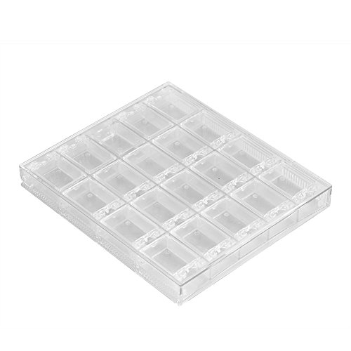 Transparente Acryl -Nagelkunstdekoration Aufbewahrungsbox Strass -Perlen Behälter Gehäuse für Nagelkünstler von ZIXINNKC