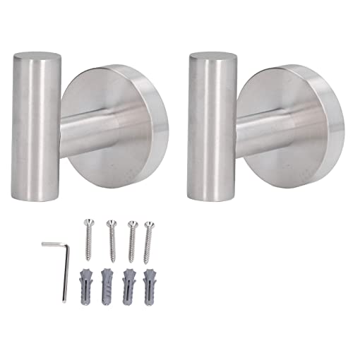 ZIXINNKC 2 Stück gebürstetem Edelstahl Badet uch Robe Hook Runde Wand halter Haken Kleiderbügel für Kleidung Handtuch ZIXINNKC 2 Stück gebürstetem Edelstahl Badet uch Robe Hook Runde Wand halter Haken Kleiderbügel für Kleidung Handtuch von ZIXINNKC