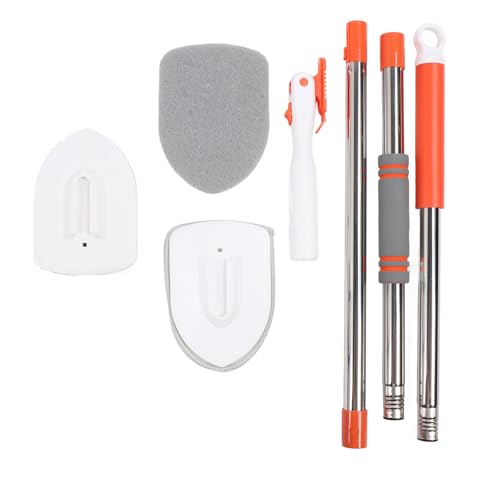 ZIXINNKC 3 in 1 Peelingbürste Schauerkissen Langer Griff Verriegelungskopf Nicht kratze Steife Borsten Scheuerkissen Wannenfliesen für Bodenwand von ZIXINNKC