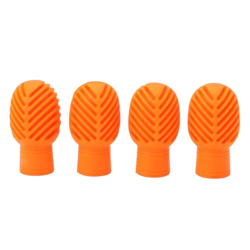 ZIXINNKC 4PCS Drumstick Stille Praxis Tipp Silikon Stretchable Drum Praxis Percussion Tipp (Orange) von ZIXINNKC