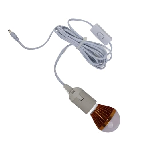 ZIXINNKC E27 Ballbirne LED Solar White Light Camping Zelt 12V 5W Tragbare Gleichstromlinie von ZIXINNKC