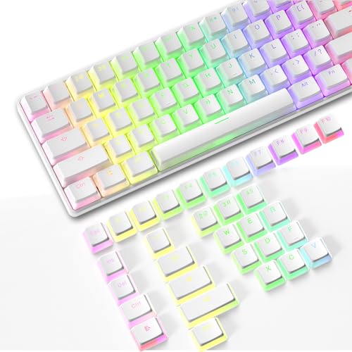 108 Tasten Double Shot PBT Pudding Tastenkappen mit durchscheinender Schicht Keycap Puller für Standard Full 104 Key Compact 61 Key / 68 Key / 87 Key / 96 Key Mechanical Keyboard MX Switch DIY Keycap (weiße Tastenkappen) 108 Tasten Double Shot PBT Pudding Tastenkappen mit durchscheinender Schicht Keycap Puller für Standard Full 104 Key Compact 61 Key / 68 Key / 87 Key / 96 Key Mechanical Keyboard MX Switch DIY Keycap (weiße Tastenkappen) von ZIYOU LANG