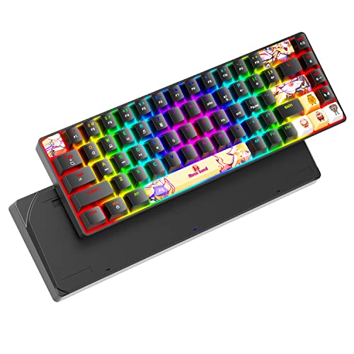 ZIYOU LANG Tragbare 60% Mechanische Gaming-Tastatur 18 Chroma RGB Hintergrundbeleuchtung ultrakompakter Mini-Kompakter 68-Keys-Farbstoff-Sublimation Anime PBT-Tastatur ZIYOU LANG Tragbare 60% Mechanische Gaming-Tastatur 18 Chroma RGB Hintergrundbeleuchtung ultrakompakter Mini-Kompakter 68-Keys-Farbstoff-Sublimation Anime PBT-Tastatur von ZIYOU LANG