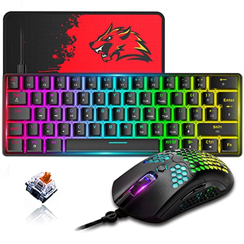 ZIYOU LANG 60% Kompaktes Mechanisches RGB-Gaming-Tastatur- Und Maus-Set – Mini-QWERTY-Layout, Abnehmbares USB-C-Kabel – 12000 DPI Waben-Programming Für PC -Schwarz Mit Braunem Schalter ZIYOU LANG 60% Kompaktes Mechanisches RGB-Gaming-Tastatur- Und Maus-Set – Mini-QWERTY-Layout, Abnehmbares USB-C-Kabel – 12000 DPI Waben-Programming Für PC -Schwarz Mit Braunem Schalter von ZIYOU LANG