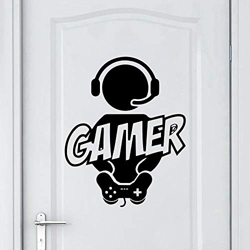 Carved Gamer Wall Stickers Vinyl Mural Wallpaper For Kids Room Decoration Wallstickers Decals Gaming Poster Decor Door Sticker (Abbildung 1) von ZIYUEZIKUN