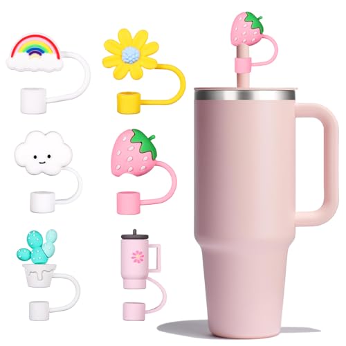 ZIZAISM Strohhalm-Abdeckkappe für Hydroflask-Becher, 1,2 l, Silikon-Trinkhalm-Abdeckungen für Hydroflaschen, für 10 mm Strohhalm, wiederverwendbar, BPA-frei, 6 Stück ZIZAISM Strohhalm-Abdeckkappe für Hydroflask-Becher, 1,2 l, Silikon-Trinkhalm-Abdeckungen für Hydroflaschen, für 10 mm Strohhalm, wiederverwendbar, BPA-frei, 6 Stück von ZIZAISM