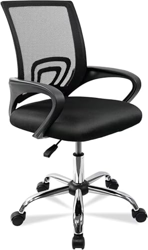 ZIZIS Bürostuhl oder Schreibtisch, ergonomisch, mit Rollen und Lendenwirbelstütze, Jugendliche, höhenverstellbar, für Büro oder Studio, mit Metallsockel ZIZIS Bürostuhl oder Schreibtisch, ergonomisch, mit Rollen und Lendenwirbelstütze, Jugendliche, höhenverstellbar, für Büro oder Studio, mit Metallsockel von ZIZIS