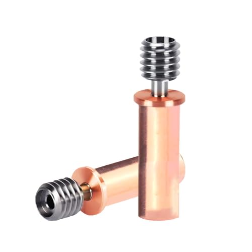 Super Print 2PCS Upgrade Kobra 2 BiMetal Heatbreak, Copper+Titanium Alloy All Metal Bi-Metal Heat Break for Kobra 2/Kobra 2 Max/Kobra 2 Neo/Kobra 2 Pro/Kobra 2 Plus 3D Printer Hotend. von ZIZISHU