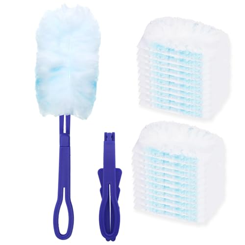 20 Stück Staubmagnet Nachfüllpack,Duster Nachfüllpack,Duster Staubmagnet,Staubwedel Duster Tücher,Staubmagnet Tücher,mit 1 Handgriff,für Tierhaare,Staub,Schmutz von ZJCANGLIU