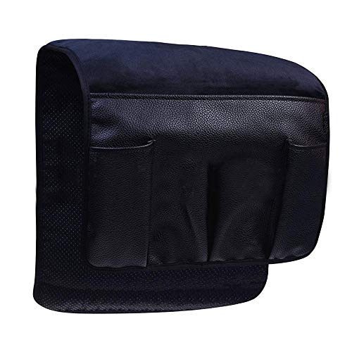 ZJCNHY Faltbare Sofa-Stuhlarmstütze Aufbewahrungstasche rutschfeste PU-Leder Hängendes Sofa Fernbedienung Telefon Tabelle Organizer Lagerhalter Sofa Organizer Armlehne von ZJCNHY