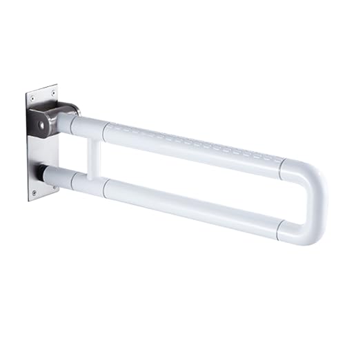 Aufstehhilfe Senioren Toilette Weiß, Klappbar Haltegriff Edelstahl Bettgriff 80cm Aufstehhilfe Sicherheits Bettgriff 150Kg Senioren Bett Alltagshilfe für Behinderte 80cm/31.4in von ZJDCQGS
