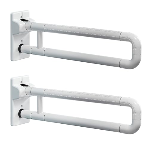Badezimmer Haltegriff Weiß, 2 Stück Edelstahl Wandstützgriff Klappbar Haltegriff Dusche Haltegriff Safe Stützgriff Stützklappgriff Badewanne WC Haltegriffe Senioren Behinderte Schwangere 60cm/23.6in Badezimmer Haltegriff Weiß, 2 Stück Edelstahl Wandstützgriff Klappbar Haltegriff Dusche Haltegriff Safe Stützgriff Stützklappgriff Badewanne WC Haltegriffe Senioren Behinderte Schwangere 60cm/23.6in von ZJDCQGS