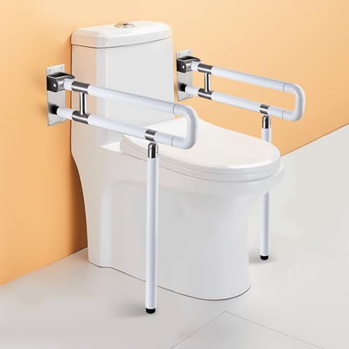 Klappgriff Sicherheit Haltegriff Weiß, 2 Stück Edelstahl Wandstützgriff Klappbar Haltegriff Safe Bettgriff Aufstehhilfe Stützhilfe Stützgriff Alltagshilfe Senioren Behinderte Schwangere 75cm/29.5in von ZJDCQGS