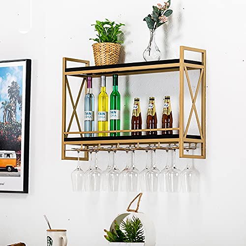 Deckenregal, hängende, an der Wand montierte Weinregale, Loft-Weinregal aus Schmiedeeisen im industriellen Stil, wandmontierter kreativer Weinschrank, Wandregale, Weinglasregal, Ornamente, Zuhause, von ZJDYDY