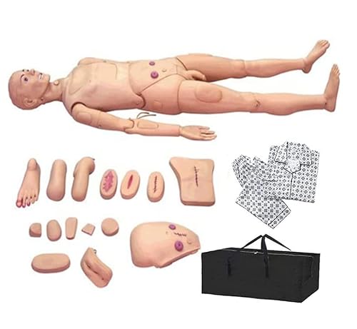 Pflegepuppe, multifunktionale kombinierte Pflegepuppe, 170 cm lebensgroßer Pflegesimulator für Pflegeschüler von ZJDYDY