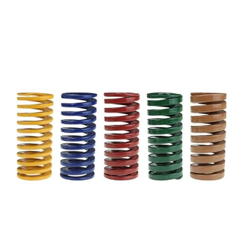 1 Stück Spiralstanzfeder, Spiraldruckfeder, komprimierte Feder, Druckform, Federstahldraht, 20 x 10 x 75 mm, gelb von ZJEOMP