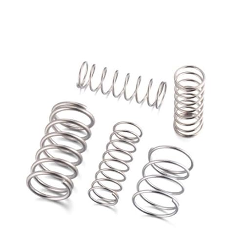 10 Stück Drahtdurchmesser 0,6 mm 0,7 mm Edelstahl-Druckfeder Mini-Federn Länge 10 mm bis 50 mm-30 mm, 0,6 mm, 6 mm 20 Stück von ZJEOMP