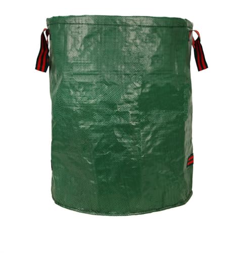 Gartenabfallsack Stabil mit Griffen - Extra Robuster Grünschnittsack Groß 2er Set - Wasserdichter & Reißfester Laubsack Abwaschbar - für Grünabfall, Kompost und Werkzeug(67 cm x 76 cm) von ZJEQZH