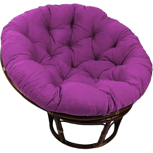 Hängesessel Sitzkissen Rund Weich - Outdoor Rattanmöbel Ersatzkissen für Swing, Boden Lounge & Sonnenliege - Gartenstuhlkissen Indoor/Outdoor(Purple,40 x 40 cm) von ZJEQZH