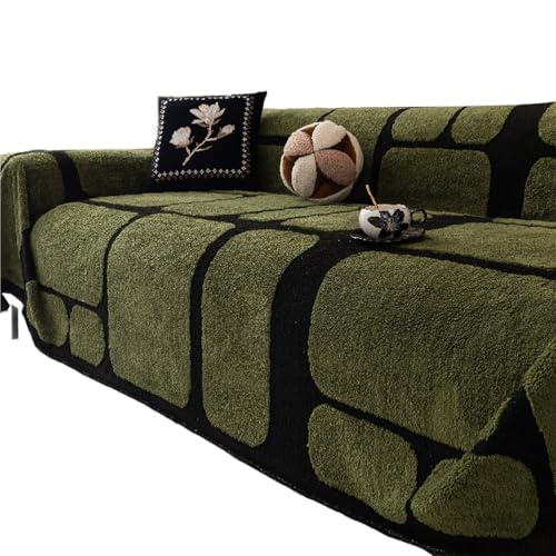 Sofa Überwurfdecke 2/3/4 Sitzer, Große Kuscheldecke Decke für Sofa 3 Sitzer Vielseitiger Sofadecke, Sofadecken Zum Abdecken, Kuscheldecke Cozy, Winterdecke Flauschig für Sofa Sessel(Green B,180 x 380 Sofa Überwurfdecke 2/3/4 Sitzer, Große Kuscheldecke Decke für Sofa 3 Sitzer Vielseitiger Sofadecke, Sofadecken Zum Abdecken, Kuscheldecke Cozy, Winterdecke Flauschig für Sofa Sessel(Green B,180 x 380 von ZJEQZH