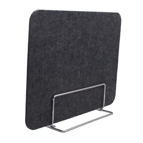 Tischtrennwand mit Privatsphäre-Schutz - Akustischer Schreibtischteiler Aus Polyester, Freistehend Als Sichtschutz für Schulen, Reduziert Lärm und Ablenkungen Effektiv(Black - 2 pcs,30 x 50 cm) von ZJEQZH