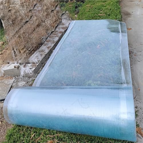 Wetterfeste Platten für Außen Dachplatten, 0.8mm Transparent Polycarbonatplatten Gewächshaus Tageslichtplatten für Balkon Garagenschuppen(1.2 x 10 m) von ZJEQZH