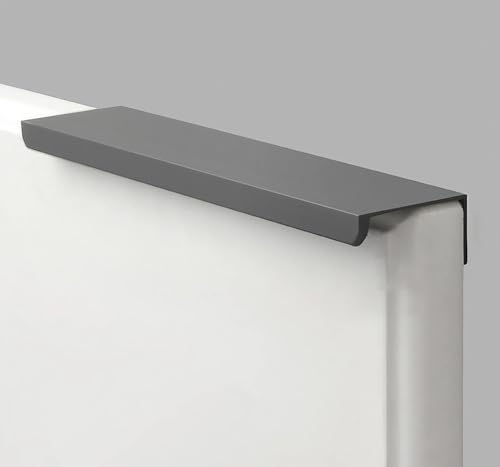 ZJEQZH Möbelgriffe, Aluminiumlegierung Schrankgriffe, Verdeckte Schubladengriffe, Geeignet für Schlafzimmer Küche Kleiderschrank(Gray,1500mm) von ZJEQZH