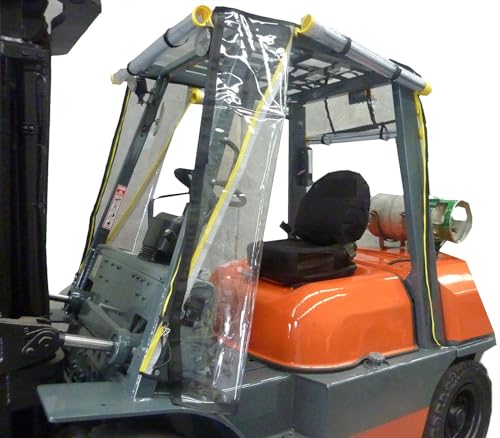 ZJFJMBD Durchsichtige Vinyl Gabelstapler Kabinenabdeckung, Regenschutz für LKW Windschutzscheibe in Standardgröße, wasserdichte und langlebige Abdeckung von ZJFJMBD