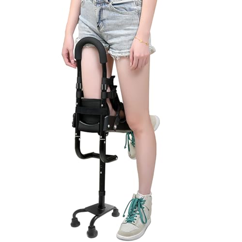 ZJFJMBD Einstellbare Höhe einbein teleskopischer Walker für Erwachsene - Händefreie Krücken, schmerzfreie Kniekrücke, Anti -Rutsch -Knie -Alternative zu traditionellen Krücken von ZJFJMBD